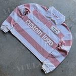 Men's Sports T-shirts Manufacturer - OEM/ODM Custom Clothing Manufacturers Stripe T-shirt Embroidery Long Sleeve Double-layered