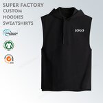 Gym Tank Top Manufacturer - OEM/ODM Custom Men Gym Tank Top Sports Clothes Fitness Sleeveless Hooded Tank Tops
