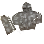 Hoodie Sports Suit Manufacturer - OEM/ODM Custom Manufacturer Women's Hoodie Sports Suit Washed Distressed Oversized