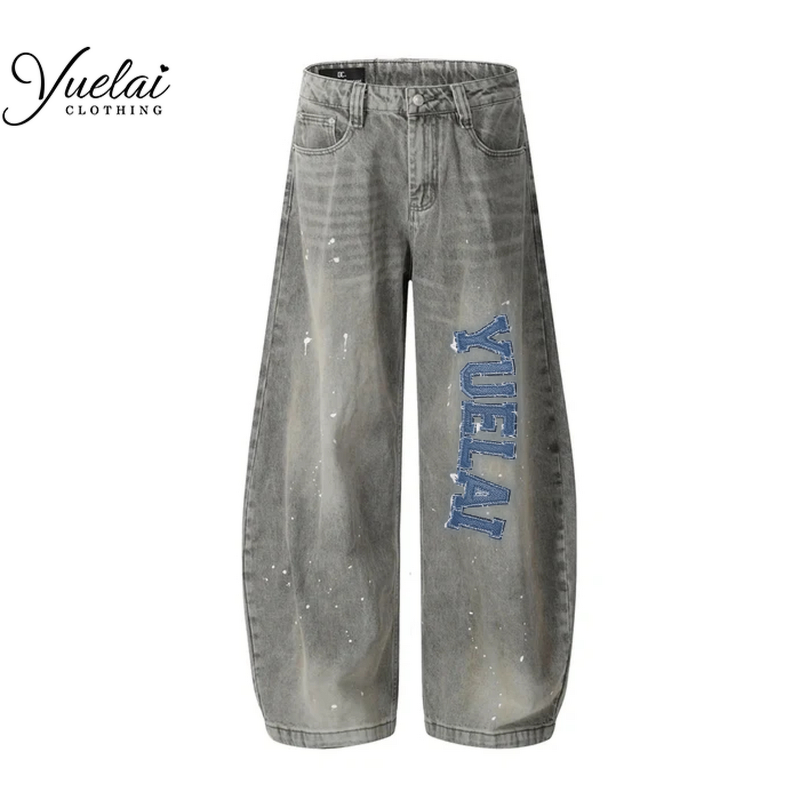 Custom Jeans Manufacturer - OEM/ODM Custom Jeans Manufacturer Custom Jeans Loose Fit for Folding Street Wear