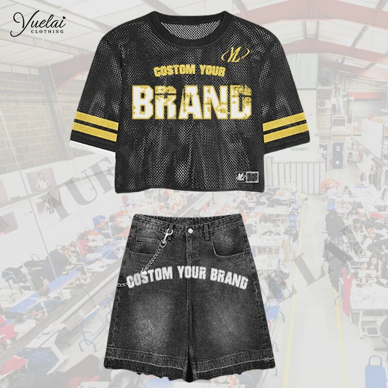T-Shirt and Short Set Factory - OEM/ODM Custom Loose Digital Printing T-Shirt Quick-Drying Oversized Sports Style Set