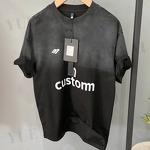 Men's T-Shirts Factory - OEM/ODM Custom Logo 100%Cotton Men's T-shirt Washed Sun Faded Silk Screen Print Streetwear