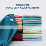 Crewneck Sweatshirts Factory - OEM/ODM Custom Vendor Logo Print Men's Clothing Streetwear Plain Cotton Crewneck Sweatshirts