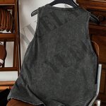 Sleeveless Vest Men T-Shirt Factory - OEM/ODM Custom Clothing Manufacturers High Quality Cotton Blank Distressed Sleeveless