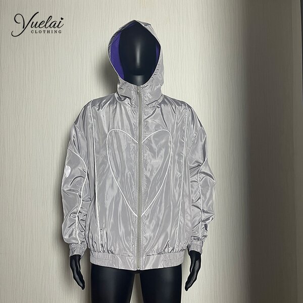 Sportwear Streetwear Casual Sweatsuit Factory - OEM/ODM Custom Oversize Sportwear Streetwear Casual Sweatsuit Reflective Windbreaker