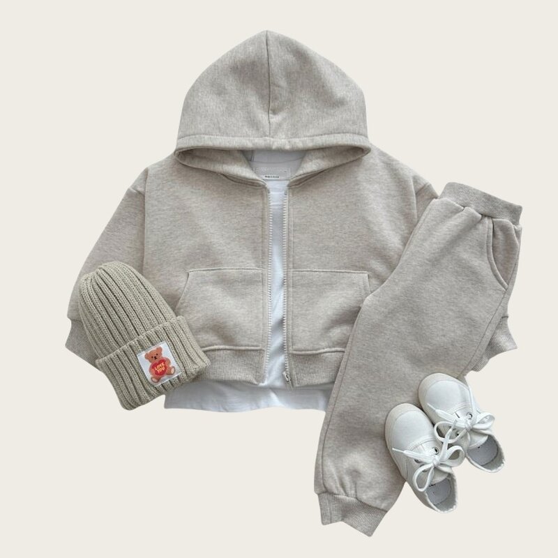 Boys' Active Sweatpants Set Manufacturer - OEM/ODM Custom Boys' 2-Piece Active Sweatpants Set 100% Cotton Fleece Hoodie