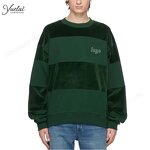 Crewneck Sweatshirt Manufacturer - OEM/ODM Custom Men's 400gsm Cotton Terry Crewneck Sweatshirt 3D Embroidered Color Block