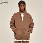 Boxy Zipper Hoodie Factory - OEM/ODM Custom OEM Men's High Quality Cotton Boxy Zipper Hoodie