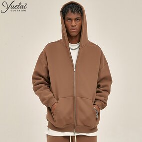 Boxy Zipper Hoodie Factory - OEM/ODM Custom OEM Men's High Quality Cotton Boxy Zipper Hoodie