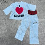 Jogging Pants Two Piece Suit Manufacturer - OEM/ODM Custom Digital Printed Logo Sportswear Jogging Pants Two Piece Suit