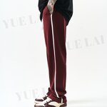 Sweatpants Factory - OEM/ODM Custom Logo Fleece Cotton Sweatpants Striped Oversized Trackpants