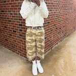 Custom Men's Cargo Shorts Factory - OEM/ODM Custom Men's Utility Pocket Raw Edge Oversize Canvas Cargo Shorts Embroidery