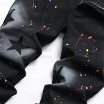 Denim Jeans Factory - OEM/ODM Custom Men's Straight Leg Black Denim Jeans Streetwear Fashion