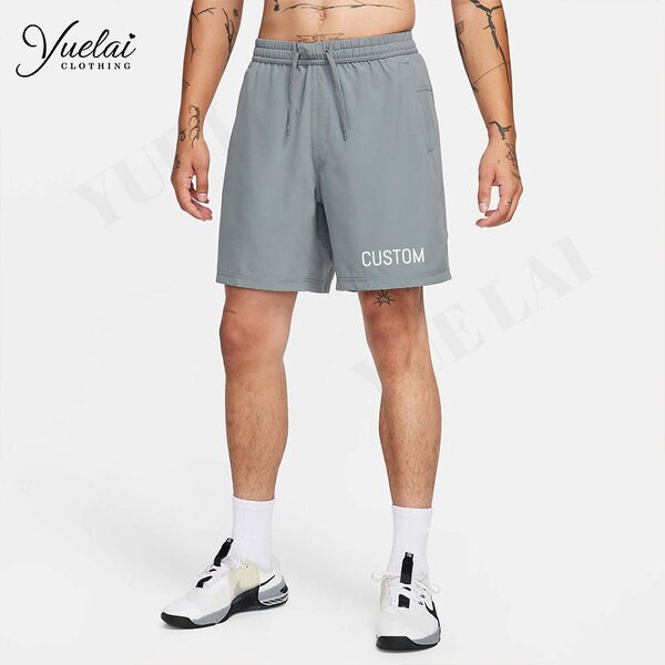 Men's Gym Shorts Factory - OEM/ODM Custom Men's Unlined Gym Shorts Quick Dry Breathable Elastic Waist Pocket Sports