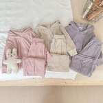 Girls Clothing Sets Manufacturer - OEM/ODM Custom Hi-Q 100% Cotton Girls Clothing Sets Anti-Shrink Long Sleeve Hoodie Pants