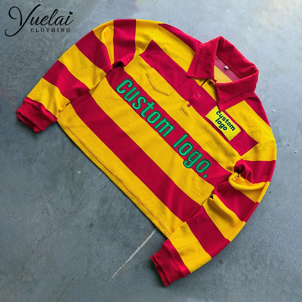 Men's Sports T-shirts Manufacturer - OEM/ODM Custom Clothing Manufacturers Stripe T-shirt Embroidery Long Sleeve Double-layered