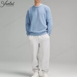 Crewneck Sweatshirts Factory - OEM/ODM Custom Vendor Logo Print Men's Clothing Streetwear Plain Cotton Crewneck Sweatshirts