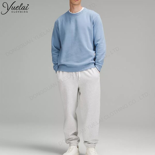 Crewneck Sweatshirts Factory - OEM/ODM Custom Vendor Logo Print Men's Clothing Streetwear Plain Cotton Crewneck Sweatshirts