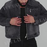 Cropped Denim Jacket Factory - OEM/ODM Custom Logo Cropped Washed Denim Jacket Sun Faded Distressed Vintage Heavyweight