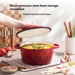 Cast Iron Enamel Dutch Oven Manufacturer - OEM/ODM Custom High-quality 4-piece Set of Cast Iron Enamel Dutch Oven Soup Pots