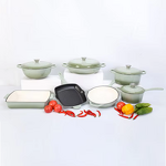 Cast Iron Enamel Pot Manufacturer - OEM/ODM Custom Sustainable Household Cast Iron Enamel Pot Classic Design Non-Stick Soup