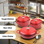 Enameled Cast Iron Cookware Set Factory - OEM/ODM Custom 3-Piece Enameled Cast Iron Cookware Set Custom Colors Dutch Oven