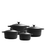 Enameled Cast Iron Soup Pot Factory - OEM/ODM Custom Matte Black Enameled Cast Iron Soup Pot Non-Toxic Oven Stovetop Safe
