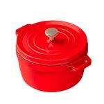 Soup Stew Pot Manufacturer - OEM/ODM Custom Direct Supply Red Soup Stew Pot Double Handle Binaural Non-Stick Enamel Classic