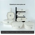 Cast Iron Enamel Cookware Set Factory - OEM/ODM Custom Classic Sustainable Seven-Piece Cast Iron Enamel Cookware Set