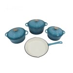 Cast Iron Enamel Pot Set Manufacturer - OEM/ODM Custom Factory-Produced 4-Piece Classic Design Cast Iron Enamel Pot Set