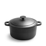 Enameled Cast Iron Soup Pot Factory - OEM/ODM Custom Matte Black Enameled Cast Iron Soup Pot Non-Toxic Oven Stovetop Safe