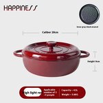 Cast Iron Stew Pot Set Factory - OEM/ODM Custom 28cm Classic Multi-Functional Cast Iron Stew Pot Set Large Capacity