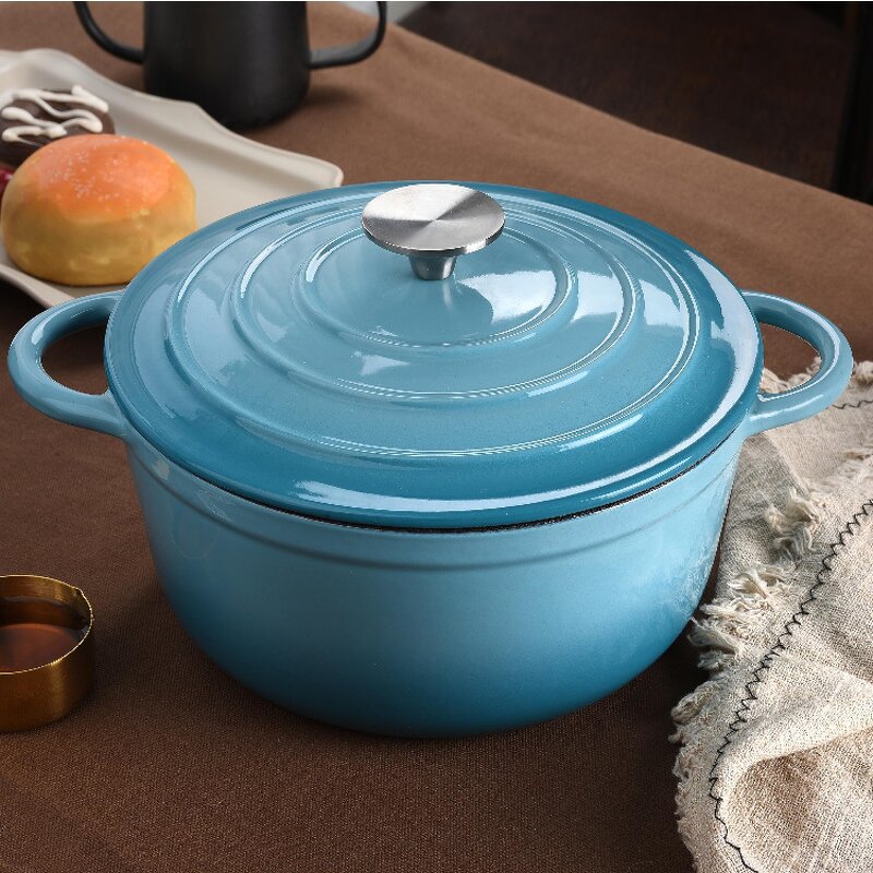 Cast Iron Enamel Pot Set Manufacturer - OEM/ODM Custom Factory-Produced 4-Piece Classic Design Cast Iron Enamel Pot Set