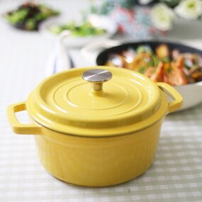 Cast Iron Enamel Soup Pot Set Factory - OEM/ODM Custom New Generation Cast Iron Enamel Soup Pot Set Thickened Binaural Design