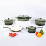 Cast Iron Enamel Dutch Oven Factory - OEM/ODM Custom Classic Cast Iron Enamel Dutch Oven Cookware Set Sustainable Metal