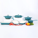 Enamel Cast Iron Cookware Set Factory - OEM/ODM Custom 7-piece Sustainable Enamel Cast Iron Cookware Set Dutch Oven