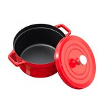 Soup Stew Pot Manufacturer - OEM/ODM Custom Direct Supply Red Soup Stew Pot Double Handle Binaural Non-Stick Enamel Classic