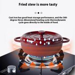 Cast Iron Stew Pot Set Factory - OEM/ODM Custom 28cm Classic Multi-Functional Cast Iron Stew Pot Set Large Capacity