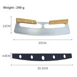Wooden Handle Pizza Cutter Factory - OEM/ODM Custom Hot Sell Wooden Handle Rock Cutter Stainless Steel Pizza Cutter