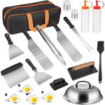 Barbecue Tool Set Factory - OEM/ODM Custom Hot Sale Heat Resistant Stainless Steel Cooking Shovel Barbecue Tool Set