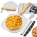 Pizza Peel Set Factory - OEM/ODM Custom 12x14 Aluminum Pizza Peel Set Shovel Paddle Cutter Slicer Spatula Logo