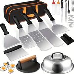 Grill Spatula Accessories Kit Set Factory - OEM/ODM Custom Grill Spatula Flat Top Griddle Accessories Kit Set for Outdoor