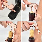 Champagne Wine Opener Factory - OEM/ODM Custom Kitchen Gadget Luxury Champagne Rose Gold Silver Barware Wine Opener