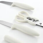 White Kitchen Gadgets Set Manufacturer - OEM/ODM Custom White 5 Pcs Home Utensils Kitchen Gadgets Knife Scissors Peeler Set