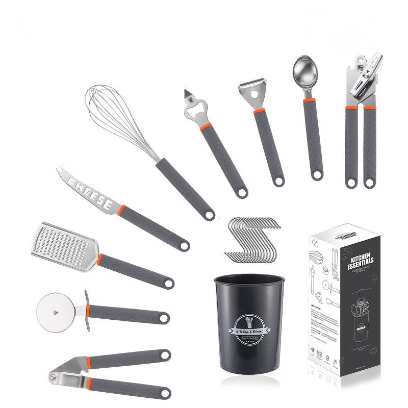 Kitchen Cooking Set Manufacturer - OEM/ODM Custom Factory Wholesale Garlic Press Pizza Cutter Stainless Steel Kitchen Gadgets