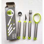 Stainless Steel Kitchen Accessories Manufacturer - OEM/ODM Custom 3 Pieces Stainless Steel Fruit Decoration Melon Ball Scoop