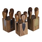 Cheese Tools Holder Set Manufacturer - OEM/ODM Custom Kitchen Gadgets Cheese Tools Stainless Steel Cheese Knife Wood Holder