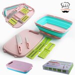 Foldable Cutting Board Factory - OEM/ODM Custom Kitchen Gadgets Gift Set Multi Function Foldable Plastic Silicone Cutting Board