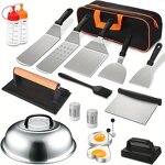 Grill Spatula Accessories Kit Set Factory - OEM/ODM Custom Grill Spatula Flat Top Griddle Accessories Kit Set for Outdoor