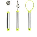 Stainless Steel Kitchen Accessories Manufacturer - OEM/ODM Custom 3 Pieces Stainless Steel Fruit Decoration Melon Ball Scoop